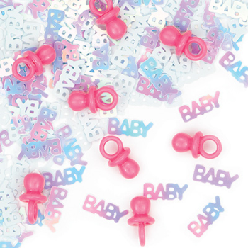 Picture of IT'S A GIRL CONFETTI + PACIFIERS