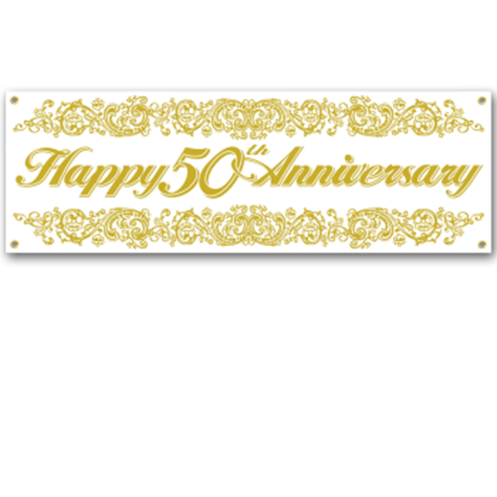 Image sur 50th ANNIVERSARY SIGN BANNER