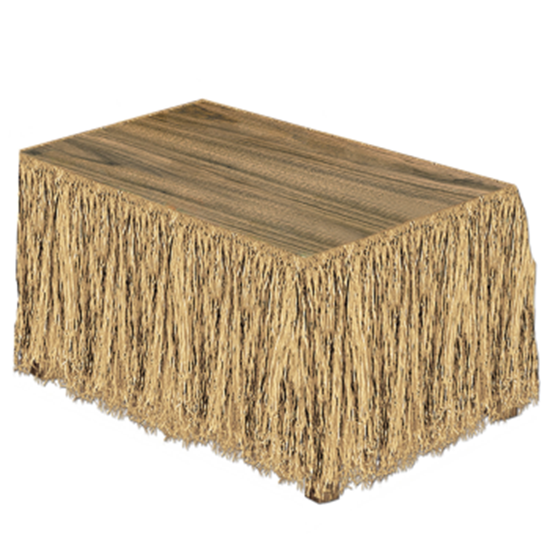 Picture of RAFFIA TABLE SKIRT - NATURAL