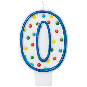 Image de POLKA DOTS #0 BIRTHDAY CANDLE