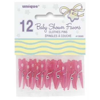 Picture of PINK BABY CLOTHESPINS FAVOUR