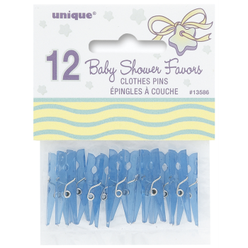 Picture of BLUE BABY CLOTHESPINS FAVOUR