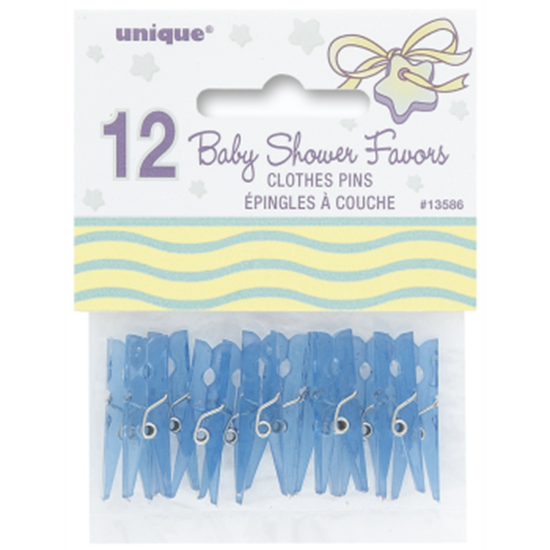 Picture of BLUE BABY CLOTHESPINS FAVOUR