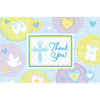Picture of TABLEWARE - SWEET CHRISTENING BLUE INVITE & THANK YOU SET