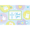 Image sur TABLEWARE - SWEET CHRISTENING BLUE INVITE & THANK YOU SET