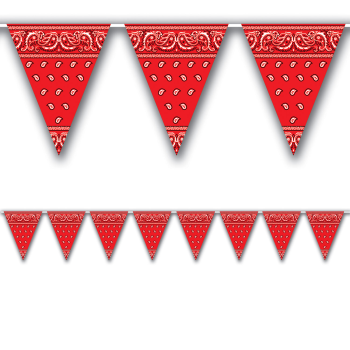 Picture of DECOR - WESTERN PENNANT BANNER