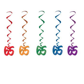 Picture of 65th - SWIRLS DECORATION