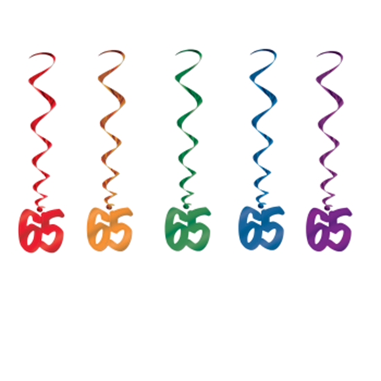 Picture of 65th - SWIRLS DECORATION