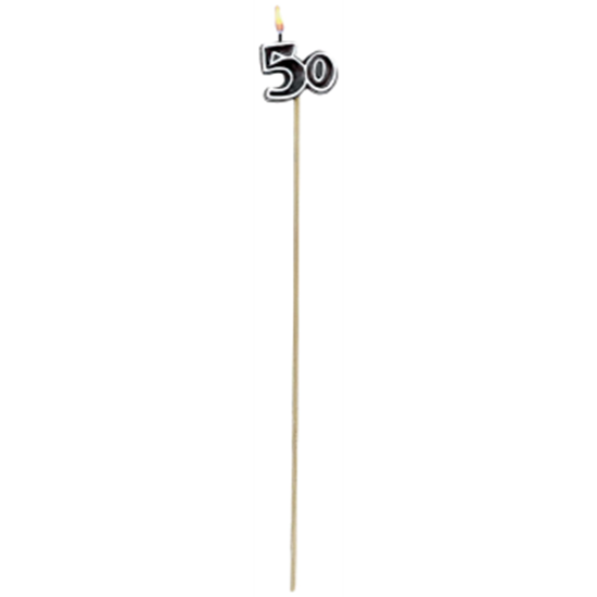 Picture of 50th - BIRTHDAY CANDLE ON A STICK