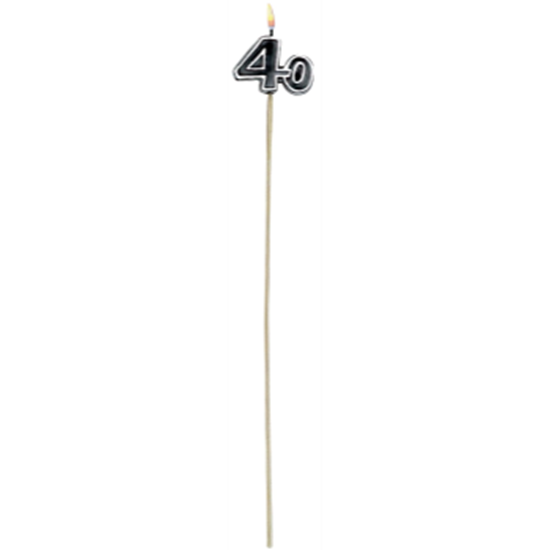 Picture of 40th - BIRTHDAY CANDLE ON A STICK