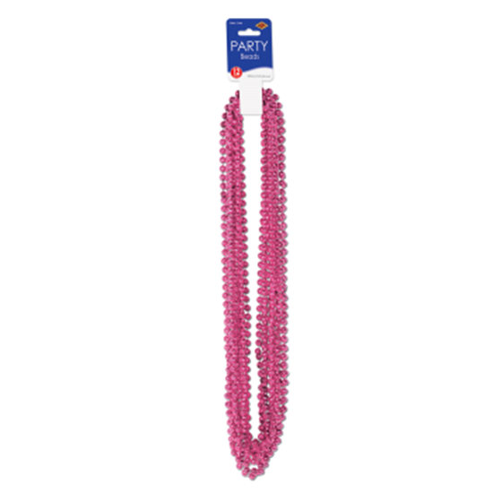 Picture of FUSCHIA PARTY BEADS 12/PKG