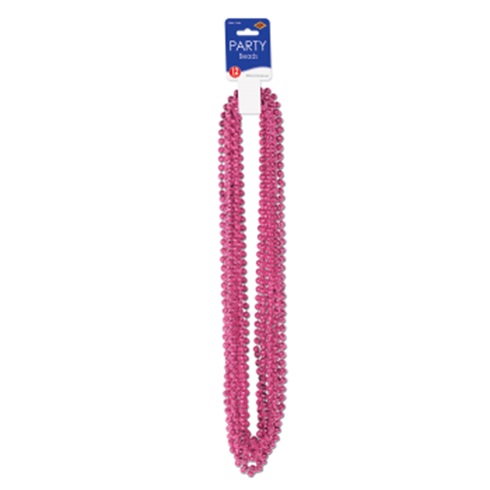 Image sur FUSCHIA PARTY BEADS 12/PKG