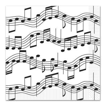 Image de 50'S - MUSICAL NOTES LUNCHEON NAPKINS