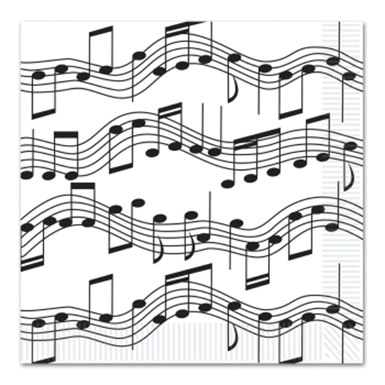 Image sur 50'S - MUSICAL NOTES LUNCHEON NAPKINS