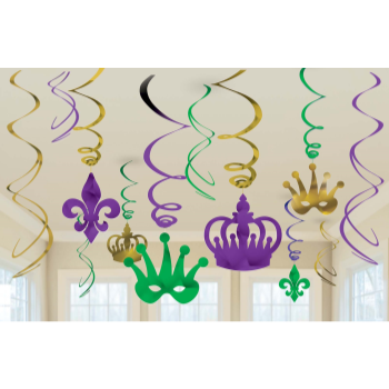 Image de MARDIS GRAS SWIRL DECO PKG