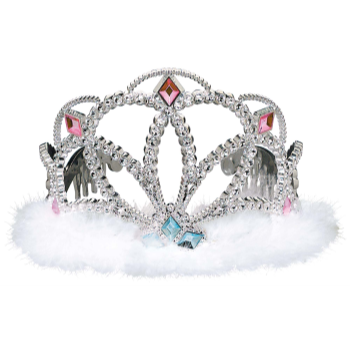 Picture of WEARABLES - DIAMOND TIARA WITH MARABOU