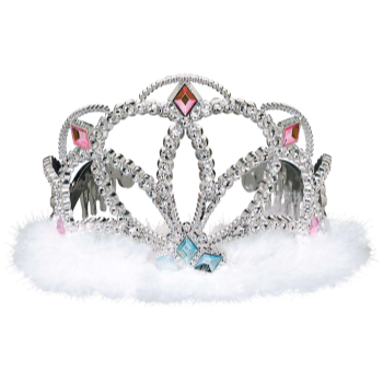 Image de WEARABLES - DIAMOND TIARA WITH MARABOU