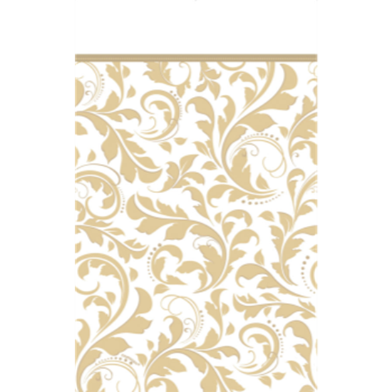 PartyMart. GOLD ELEGANT SCROLL PAPER TABLE COVER