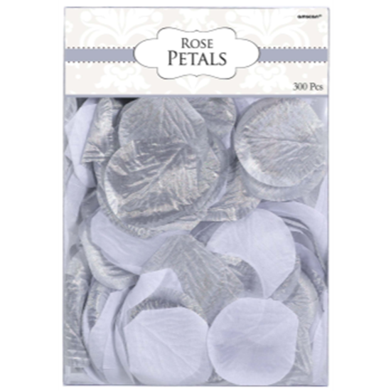 Picture of FABRIC CONFETTI PETALS - SILVER/WHITE