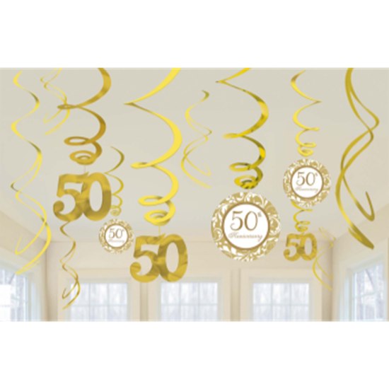 Picture of 50th ANNIVERSARY SWIRLS - GOLD