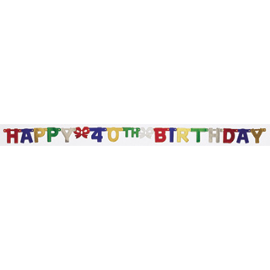Picture of 40th - JOINTED HAPPY BIRTHDAY BANNER