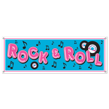 Picture of 50'S - ROCK N ROLL SIGN BANNER - 5' X 21"