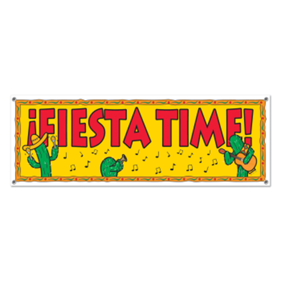Picture of FIESTA TIME SIGN BANNER - 5' X 21"