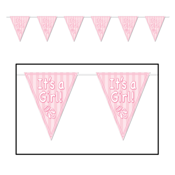 Image de IT'S A GIRL PENNANT BANNER