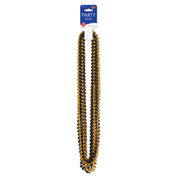 Picture of BLACK/GOLD BEADS 12/PKG