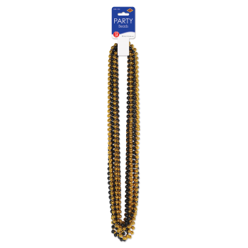 Image de BLACK/GOLD BEADS 12/PKG