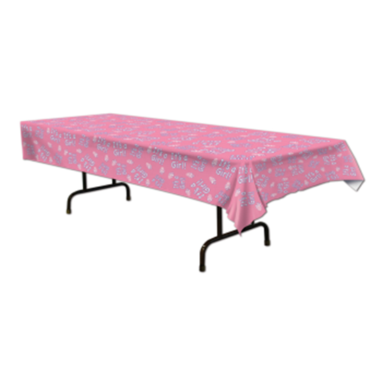 Image sur IT'S A GIRL PLASTIC TABLE COVER