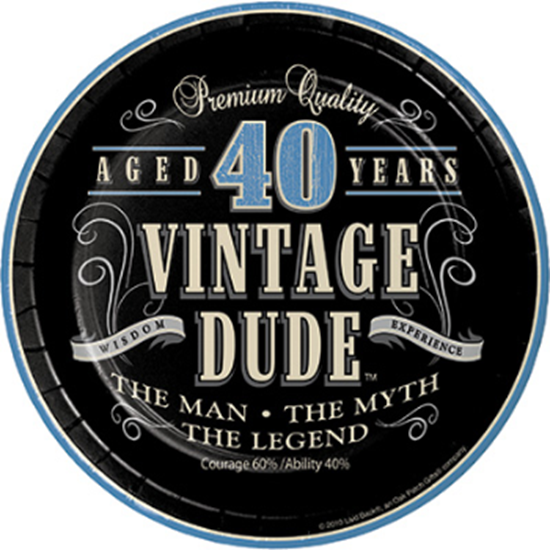 Picture of 40th VINTAGE DUDE - 7" PLATES