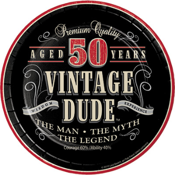 Picture of 50th - VINTAGE DUDE - 7" PLATES