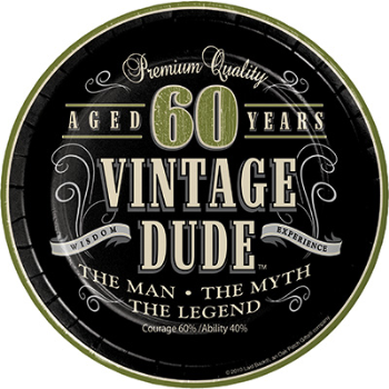 Picture of 60th - VINTAGE DUDE - 7" PLATES