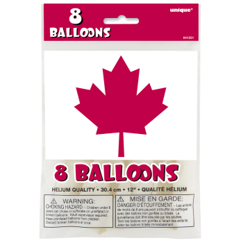 Image de CANADA DAY BALLOONS 8/PKG