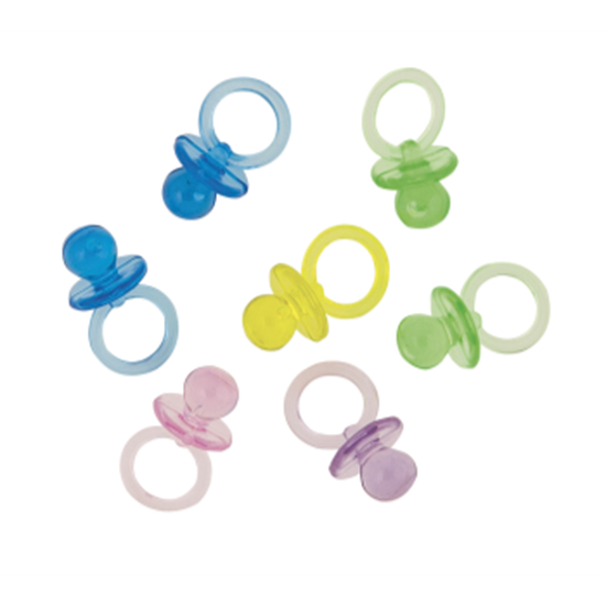 Image sur FAVORS 1" PACIFIERS - ASSORTED COLOURS