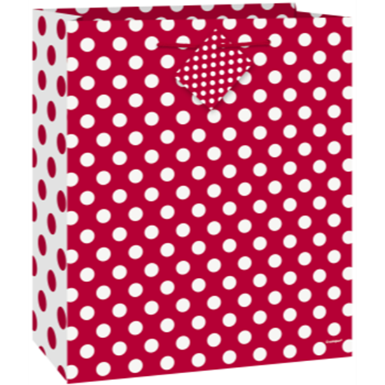 Picture of RED DOTS - MED GIFT BAG