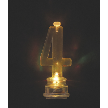 Picture of FLASHING NUMERAL CANDLE HOLDER - 4