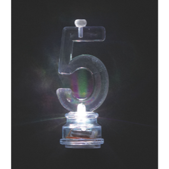 Picture of FLASHING NUMERAL CANDLE HOLDER - 5