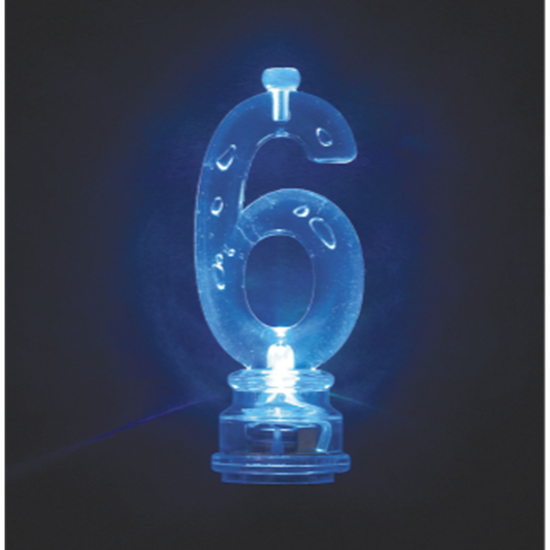 Picture of FLASHING NUMERAL CANDLE HOLDER - 6