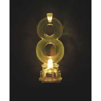 Picture of FLASHING NUMERAL CANDLE HOLDER - 8