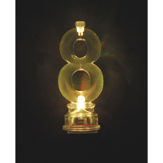 Image sur FLASHING NUMERAL CANDLE HOLDER - 8