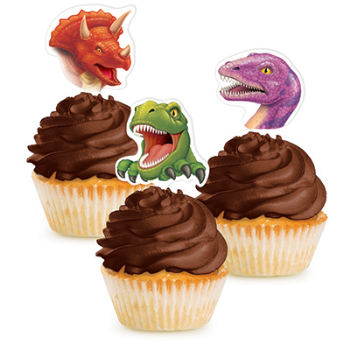 Picture of DINO BLAST - CUPCAKE TOPPERS 12/PK