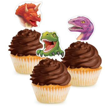 Image de DINO BLAST - CUPCAKE TOPPERS 12/PK