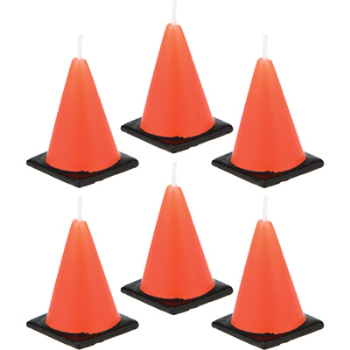 Image de CONSTRUCTION - CONSTRUCTION CONES CANDLES - 6/PK