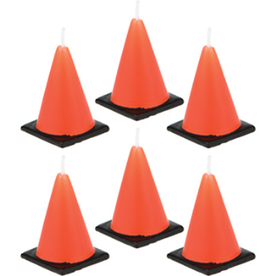 Picture of CONSTRUCTION - CONSTRUCTION CONES CANDLES - 6/PK