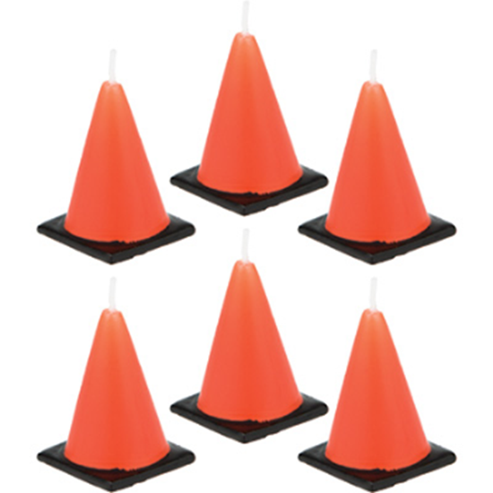 Image sur CONSTRUCTION - CONSTRUCTION CONES CANDLES - 6/PK