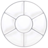 Image sur 16" LAZY SUSAN TRAY - WHITE WITH SILVER TRIM