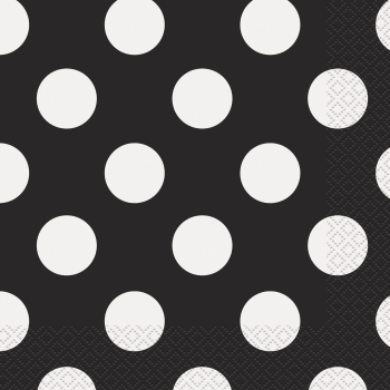 Image de BLACK DOTS LUNCHEON NAPKIN