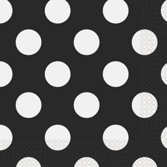Picture of BLACK DOTS LUNCHEON NAPKIN